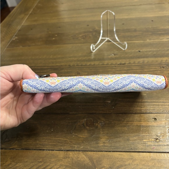 Colorful Patterned Wallet in Blue, Pink and Yellow - Picture 3 of 8